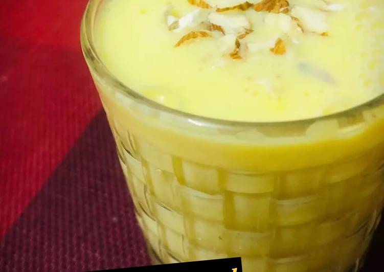 Chilled custard badam shake