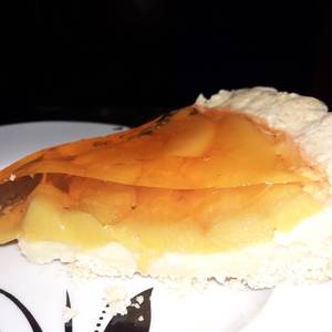 Tarta de Durazno con Crema pastelera y Gelatina
