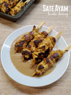 Foto resep Sate Ayam Teflon (Bumbu Kacang)