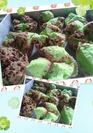 Foto resep Bolu kukus coklat Pandan