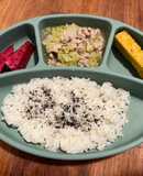 หมูสับผัดผักกาดขาว สำหรับเด็กblw