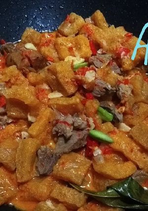 Foto resep Sambel goreng krecek (krupuk kulit)