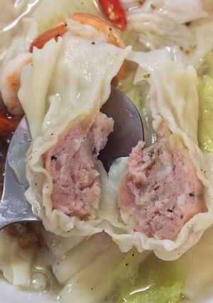 Hình của món Định lượng làm nhân hoành thánh.