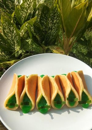 Foto resep Pancake Lipat+Vla pandan