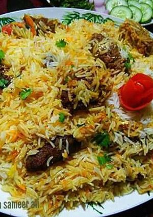 A picture of Kabab biryani #kobabandcookpad #cookpadapp.