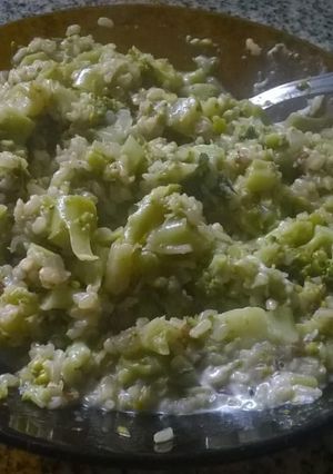 Una foto de Risotto de brócoli y arroz yamaní ♥