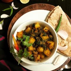 A picture of Paneer Kulfa Saag.