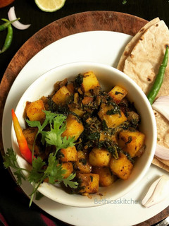 A picture of Paneer Kulfa Saag.