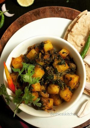 A picture of Paneer Kulfa Saag.
