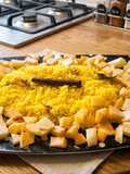 بطاطس بالرز البسمتي وقطع اللحم