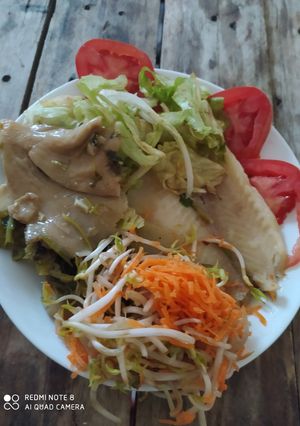 Una foto de Filete de pescado con setas