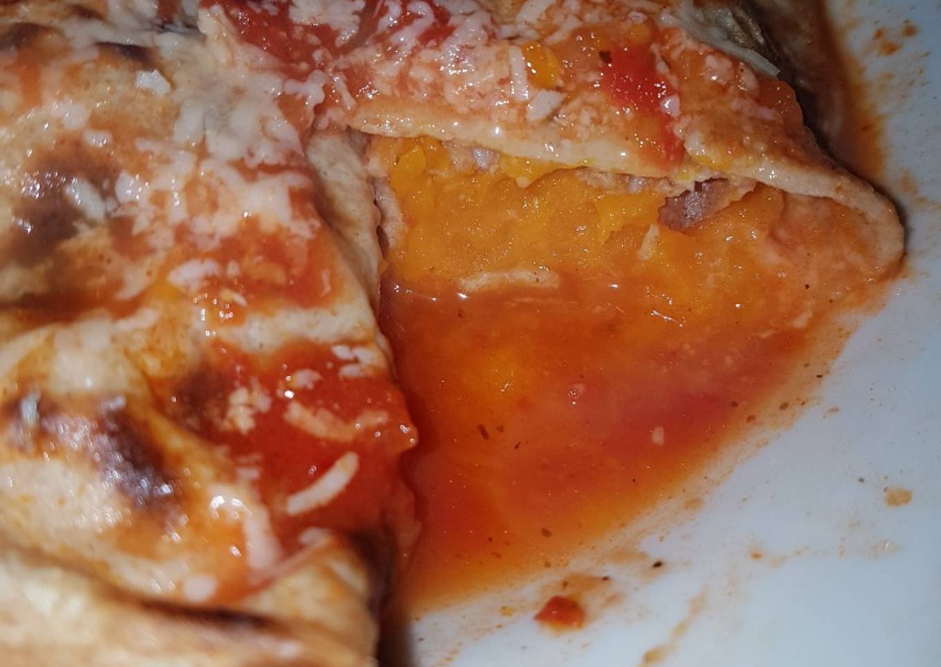 Canelones integrales de calabaza