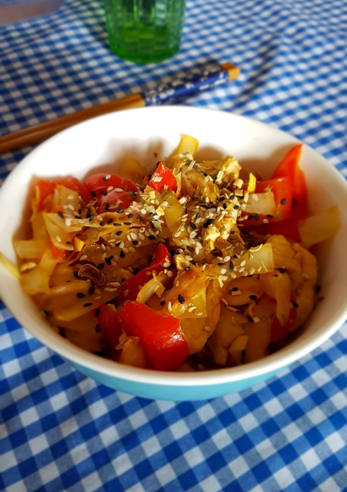 Una foto de Pollo Red Thai