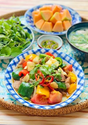 Hình của món Bò Xào Lúc Lắc.