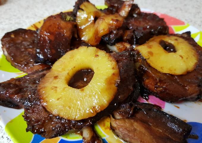 My Sweet pork Chops pineapple marinated dish #Pork
