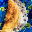 Omelette con champiñones y queso