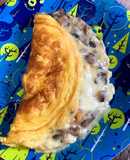 Omelette con champiñones y queso