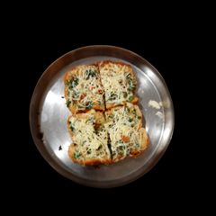Cheese garlic bread A picture of Cheese garlic bread.