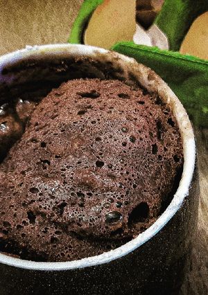 Une photo de Mugcake chocolat banane
