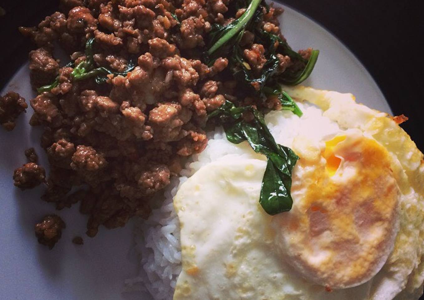 Pad ka-prao (Thai basil pork stir-fry)
