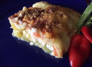 Una foto de Pescado Al Horno Gratinado