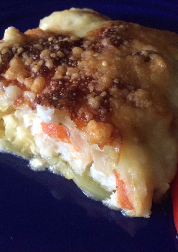 Una foto de Pescado Al Horno Gratinado