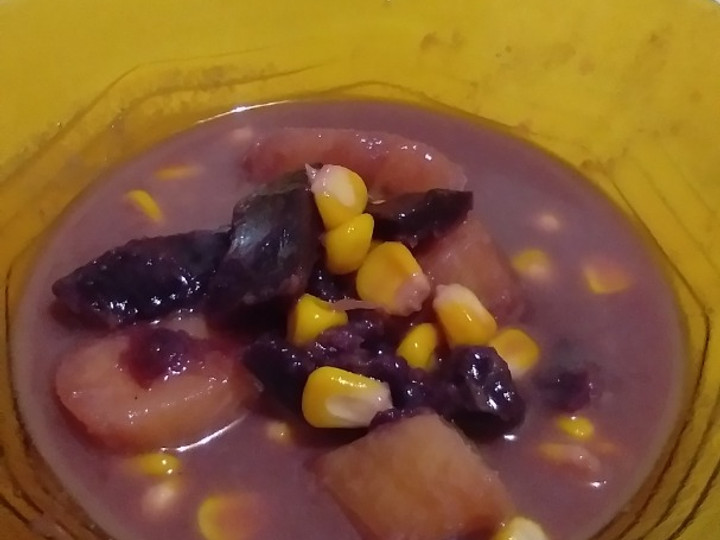 Bagaimana Menyiapkan Kolak pisang campur jagung dan ubi ungu😊, Bisa Manjain Lidah