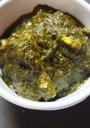 A picture of Palak Paneer.