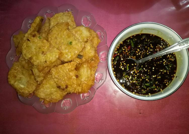 Resep Tempe mendoan + kecap pedas Anti Gagal