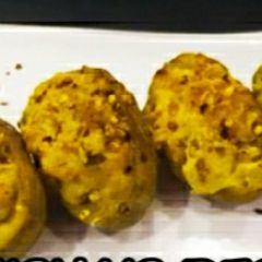 A picture of Stuffed Cheesy potato.