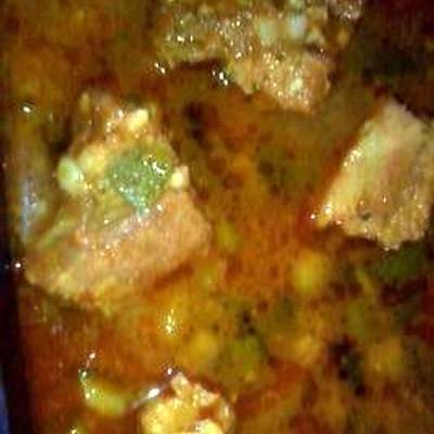 Costillas de cerdo en salsa con calabacita y elote Receta de Maria Del  Carmen Velasco Escribano- Cookpad