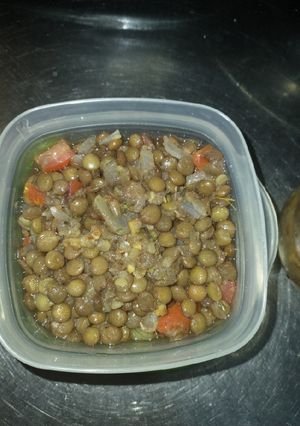 Una foto de Antipasto de lentejas. Lentejas tipo escabeche