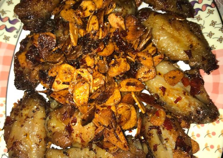 Resep Garlic Spicy Wings Anti Gagal