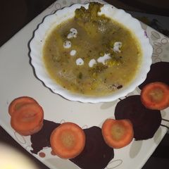 A picture of #winter Creamy spicy Broccoli soup.