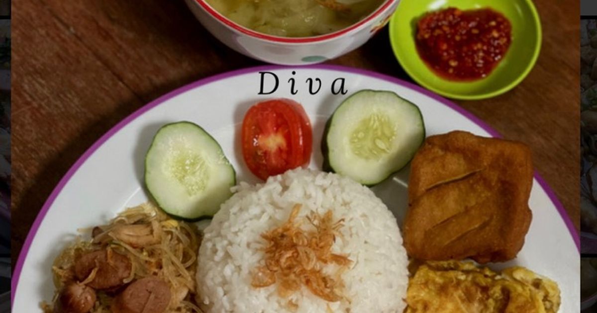 Resep nasi rames daging rumahan enak dan mudah - Cookpad