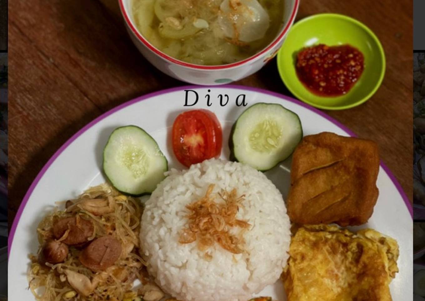 Resep Nasi Rames ala Diva, Enak