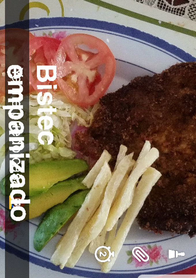 Una foto de Bistec empanizado