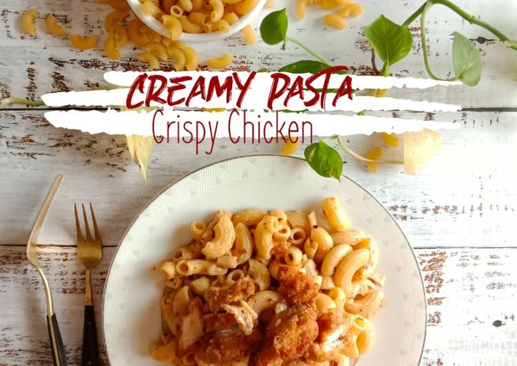 Creamy Pasta Crispy Chicken