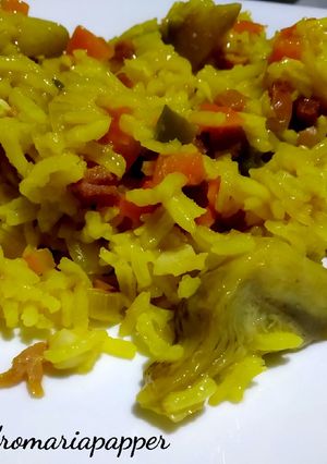 Una foto de Arroz con alcachofas
