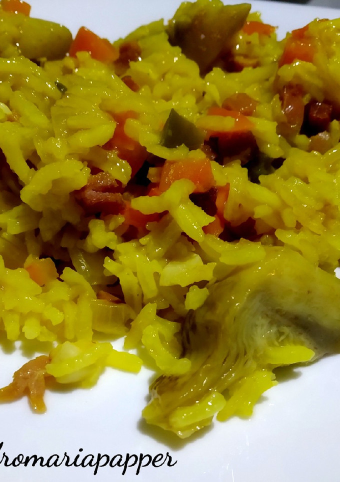 Una foto de Arroz con alcachofas