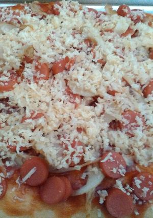 Foto resep Pizza jamur sosis