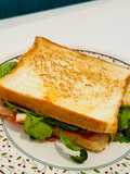 Sandwich kẹp trứng làm gọn trong một chảo 🍳