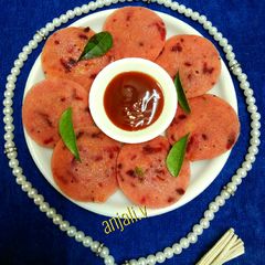 A picture of Colourful idli.
