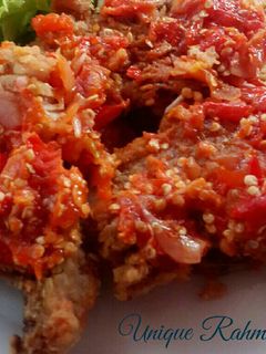 Foto resep Ayam geprek sambal bawang