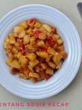 Tumis Kentang Sosis Kecap Pedas