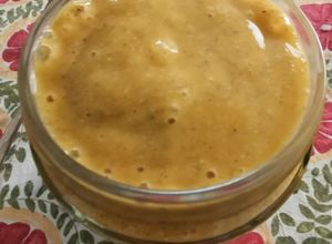 Una foto de Pudín de mango colado (vegano)