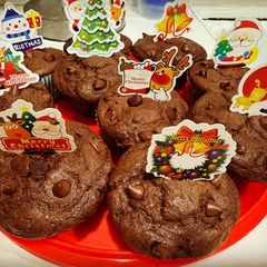 A picture of Double Chocolate Chip Muffins.