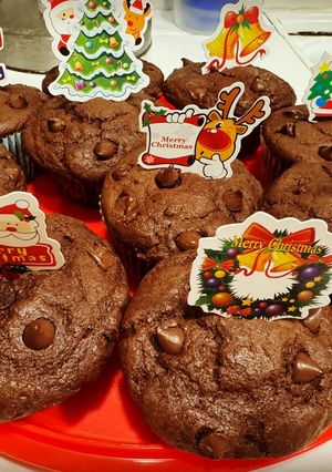 A picture of Double Chocolate Chip Muffins.