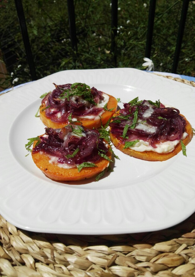Una foto de Calabaza asada con queso