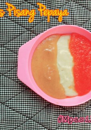 Foto resep Mpasi 6m+ : Oat Saus Pisang Pepaya